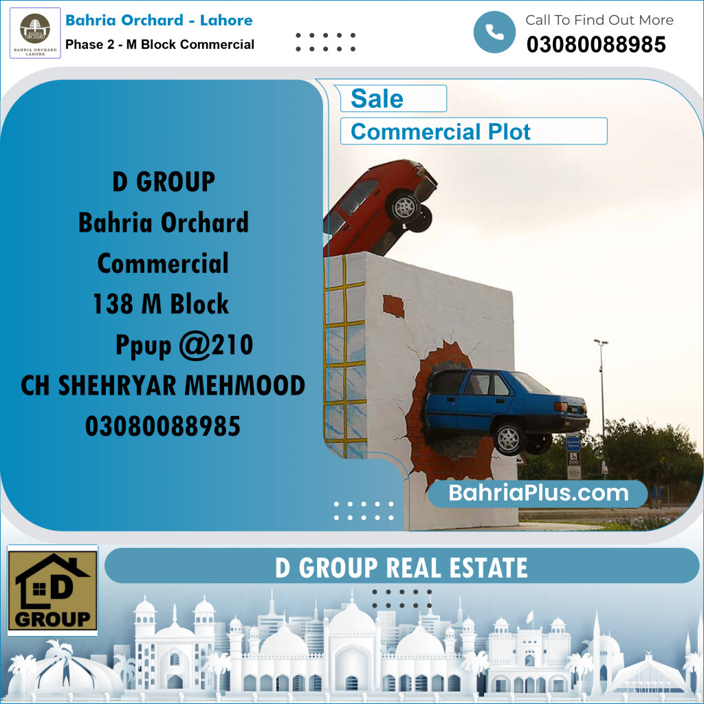 Commercial Plot for Sale in Phase 2 - M Block Commercial -  Bahria Orchard, Lahore - (BP-164605)