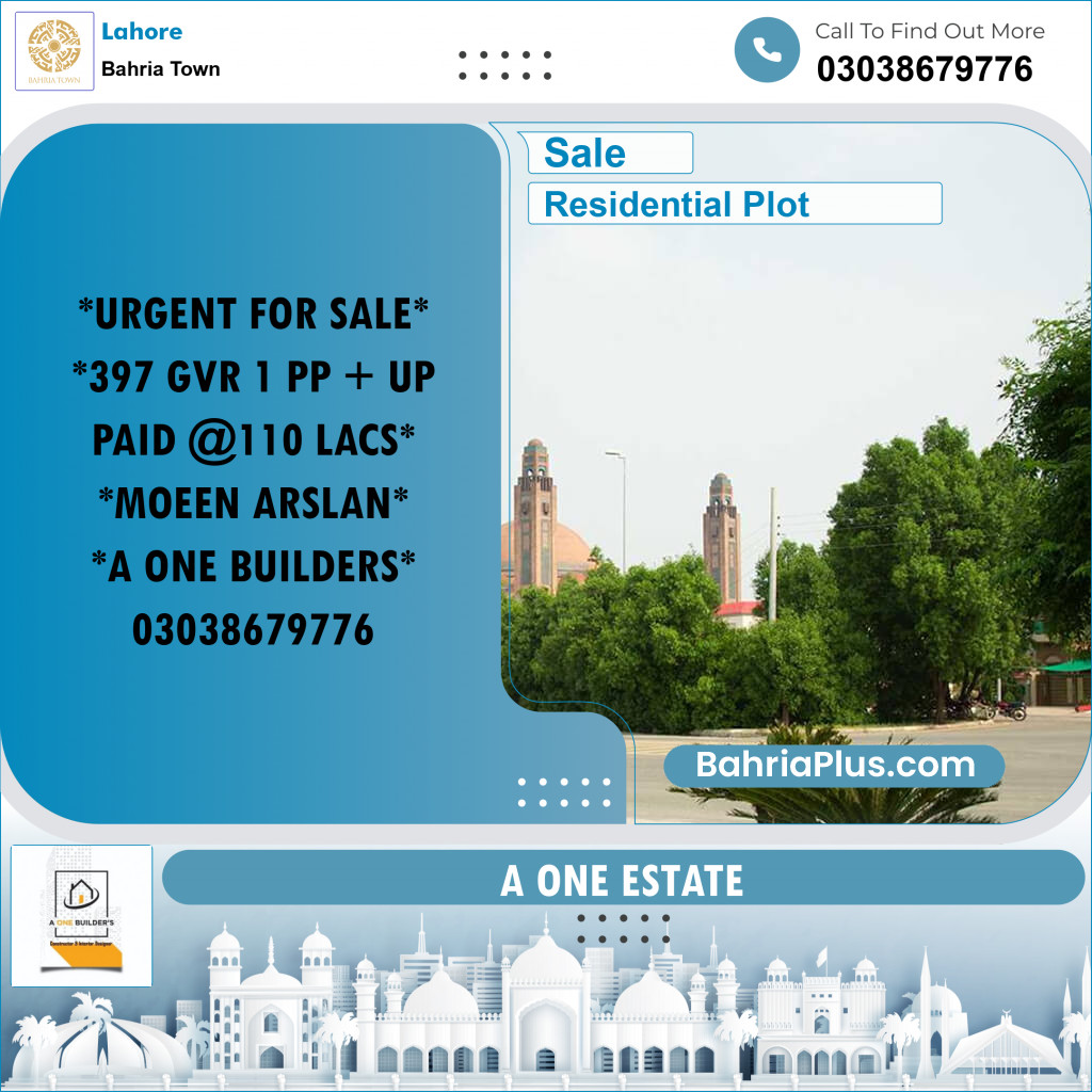 Residential Plot for Sale in Golf Phase 1 -  Bahria Town, Lahore - (BP-164676)