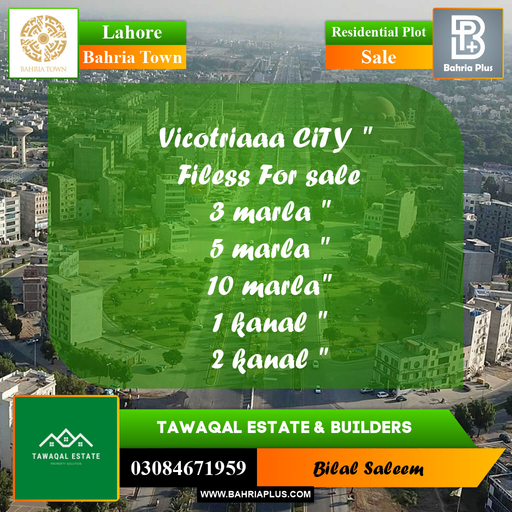 Residential Plot for Sale in Bahria Town, Lahore - (BP-164726)