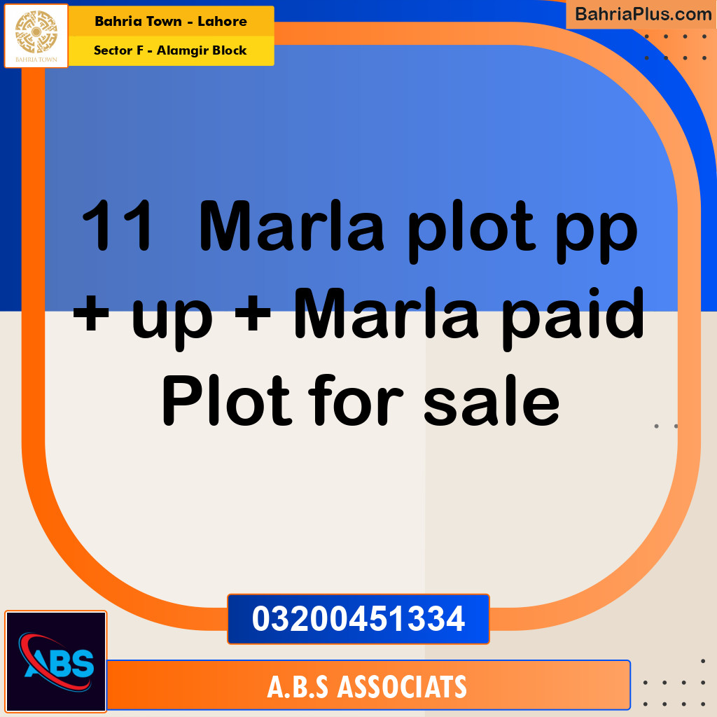 Residential Plot for Sale in Sector F - Alamgir Block -  Bahria Town, Lahore - (BP-164731)