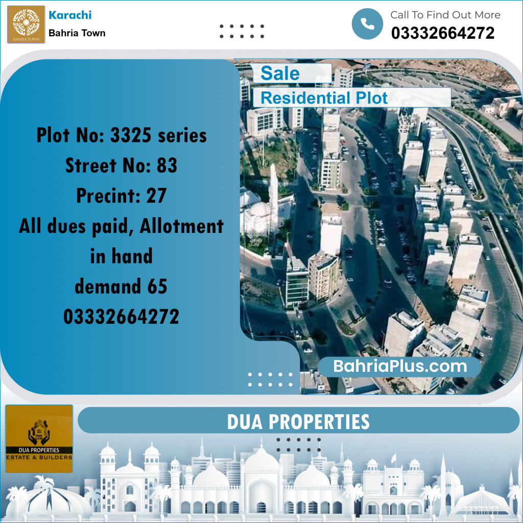Residential Plot for Sale in Precinct 27 -  Bahria Town, Karachi - (BP-164754)