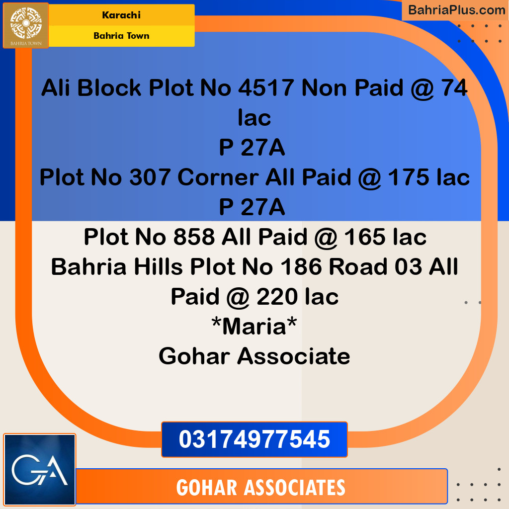125 Sq. Yards Residential Plot for Sale in Precinct 12 - Ali Block -  Bahria Town, Karachi - (BP-164829)