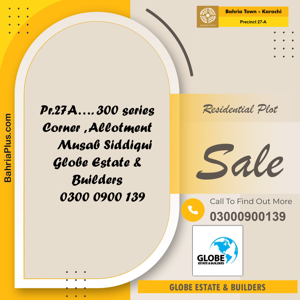 500 Sq. Yards Residential Plot for Sale in Precinct 27-A -  Bahria Town, Karachi - (BP-164861)
