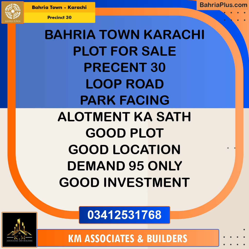 250 Sq. Yards Residential Plot for Sale in Precinct 30 -  Bahria Town, Karachi - (BP-164886)