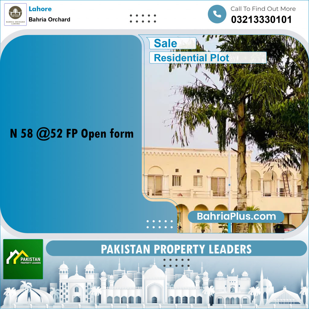 Residential Plot for Sale in Phase 2 - N Block -  Bahria Orchard, Lahore - (BP-165114)