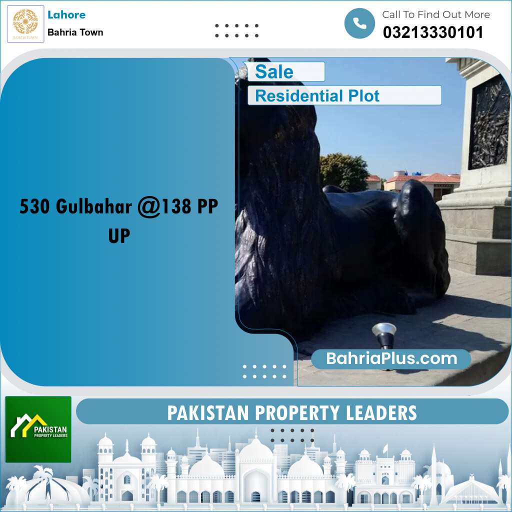 Residential Plot for Sale in Sector C - Gulbahar Block -  Bahria Town, Lahore - (BP-165121)