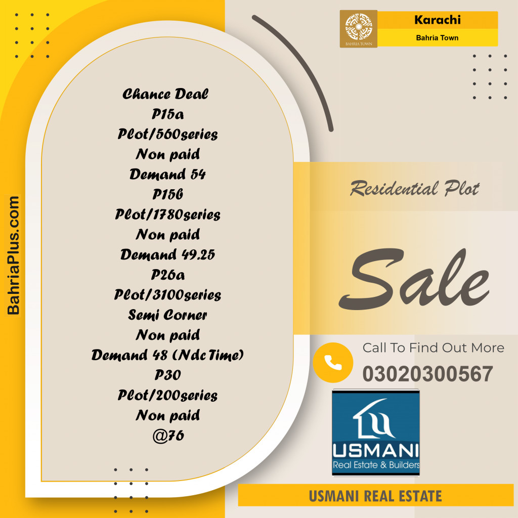 125 Sq. Yards Residential Plot for Sale in Precinct 15-A -  Bahria Town, Karachi - (BP-165135)