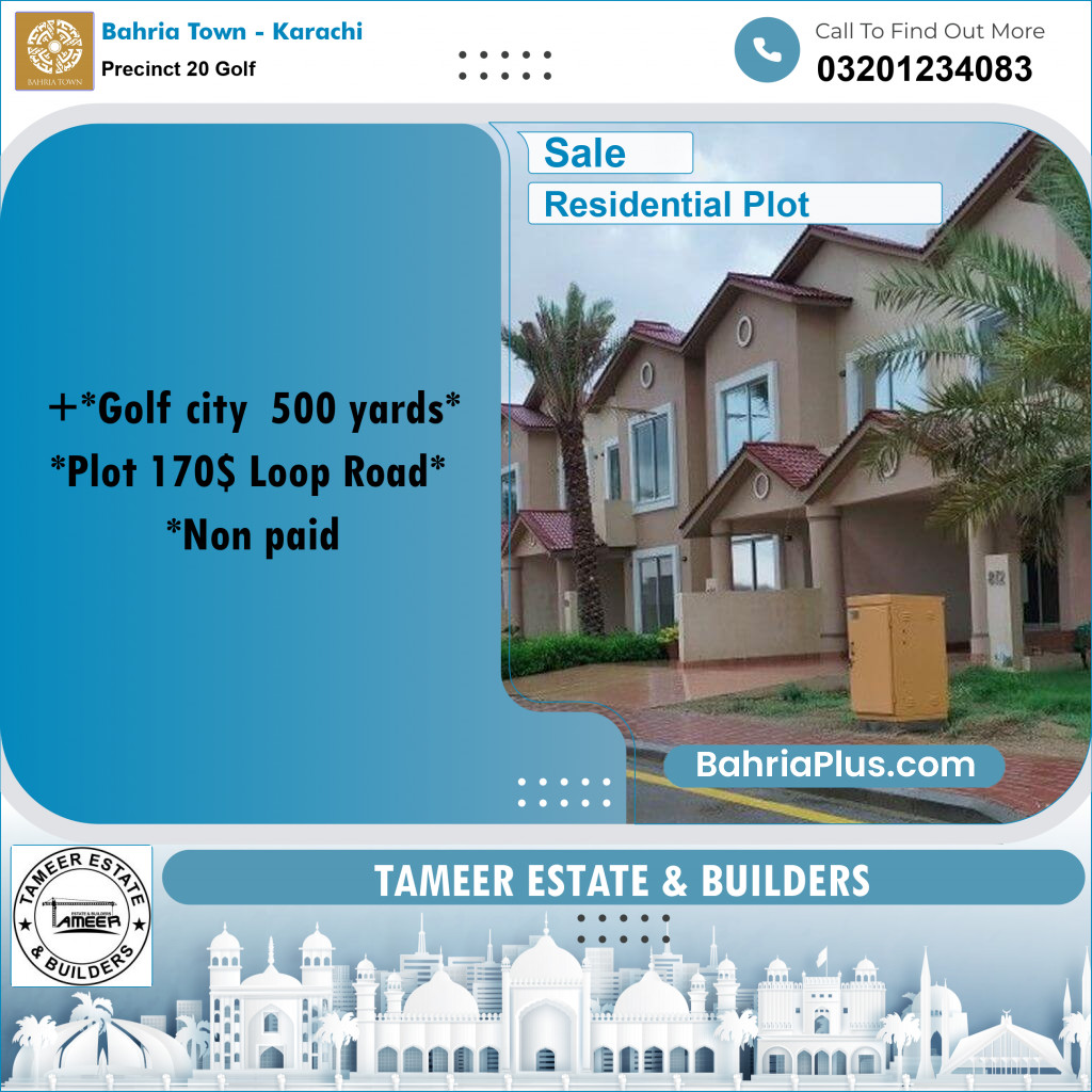 500 Sq. Yards Residential Plot for Sale in Precinct 20 Golf -  Bahria Town, Karachi - (BP-165142)
