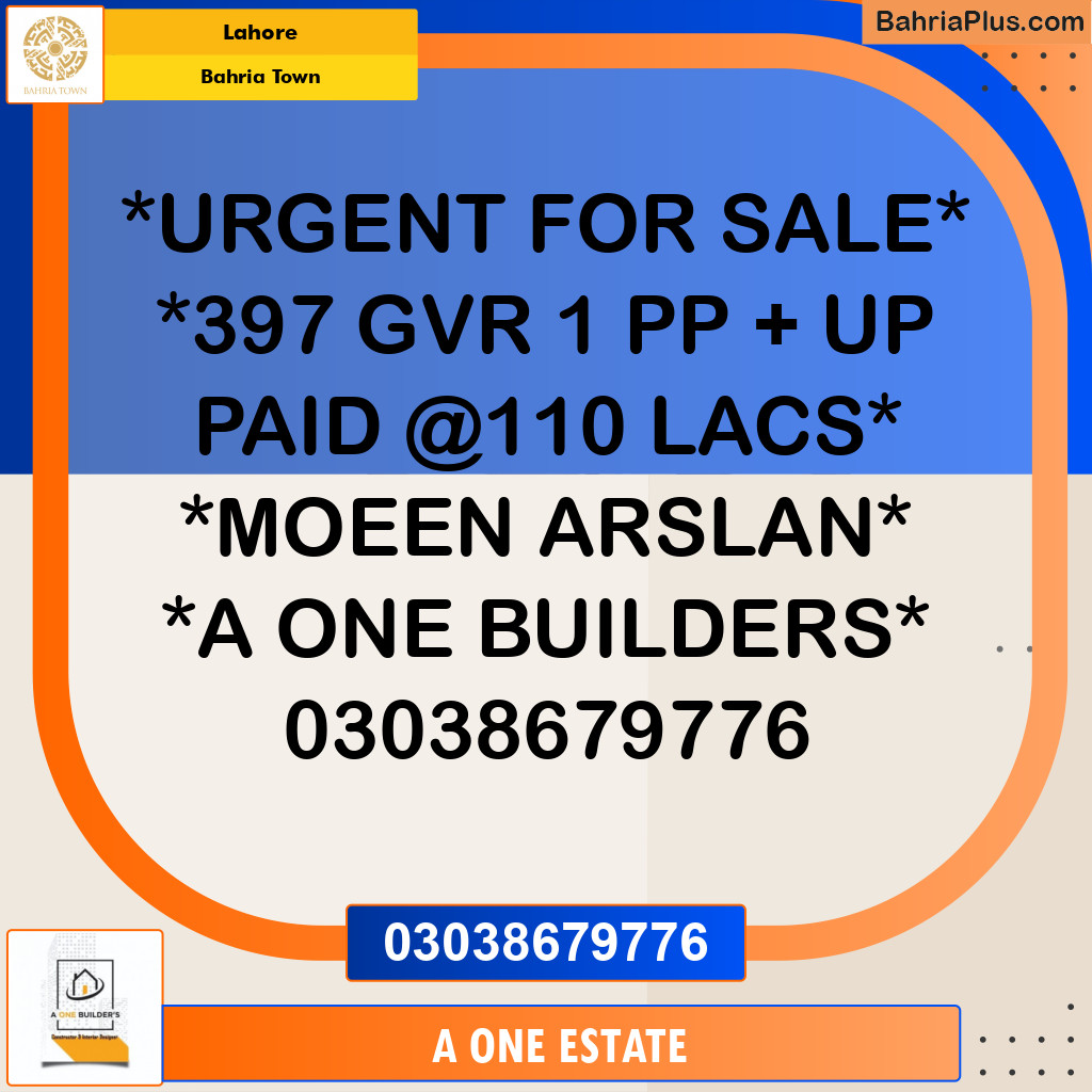 Residential Plot for Sale in Golf Phase 1 -  Bahria Town, Lahore - (BP-165332)