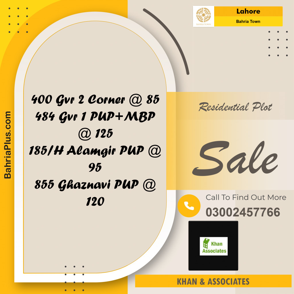 Residential Plot for Sale in Golf Phase 2 -  Bahria Town, Lahore - (BP-165337)