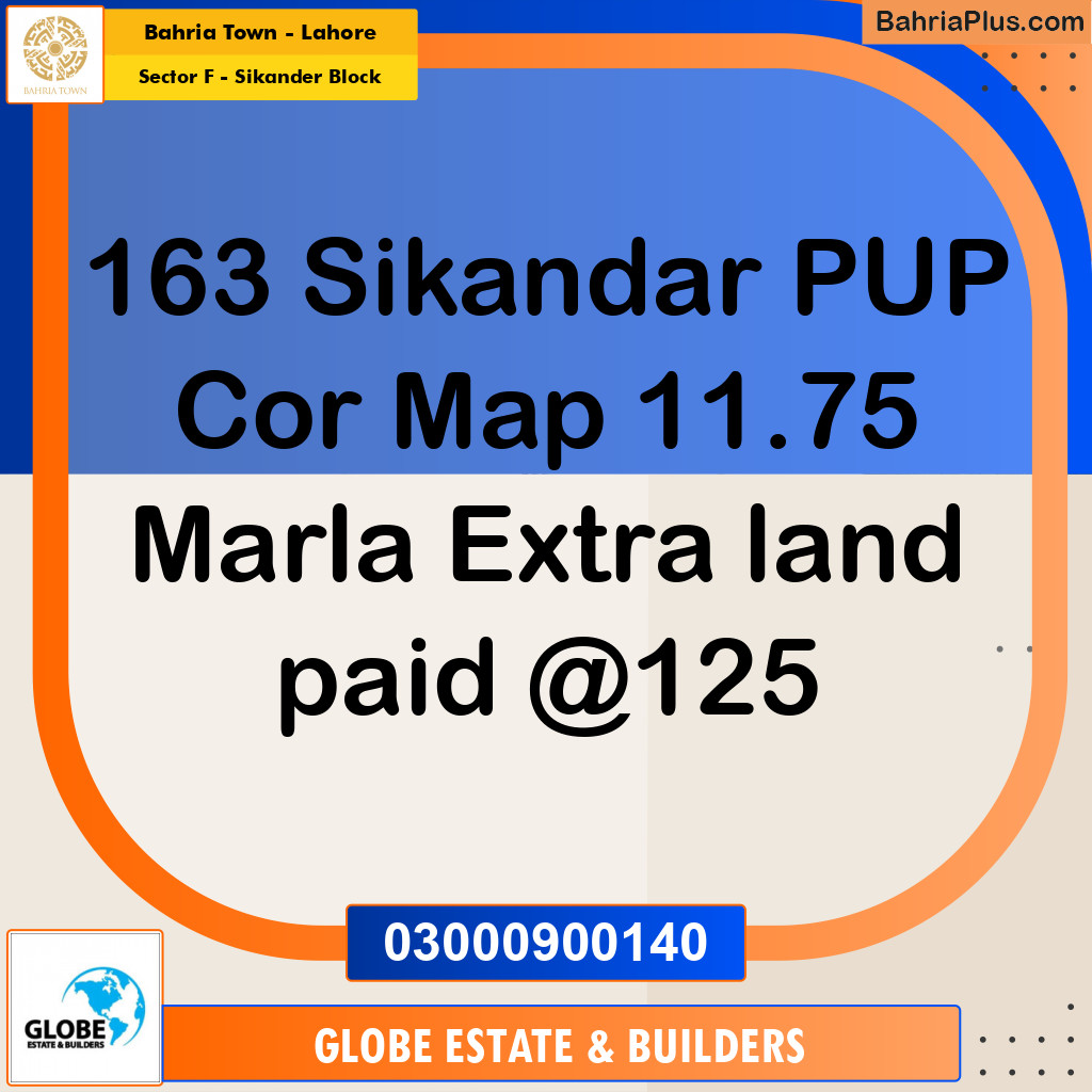 Residential Plot for Sale in Sector F - Sikander Block -  Bahria Town, Lahore - (BP-165345)