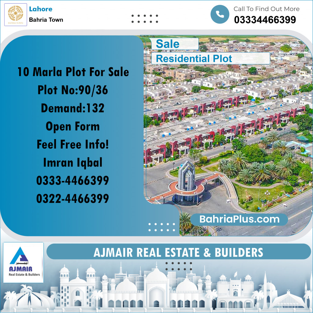 Residential Plot for Sale in Golf Phase 1 -  Bahria Town, Lahore - (BP-165367)