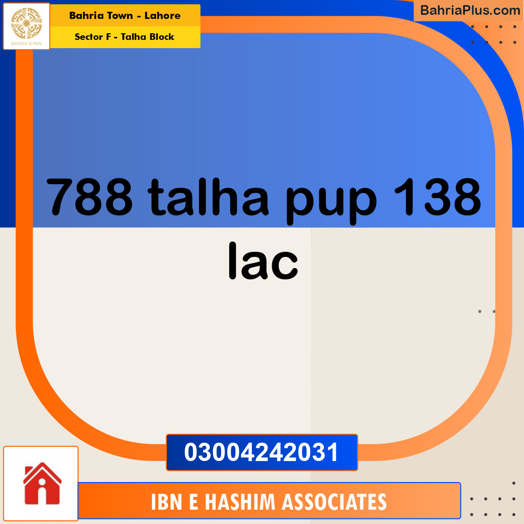 Residential Plot for Sale in Sector F - Talha Block -  Bahria Town, Lahore - (BP-165370)