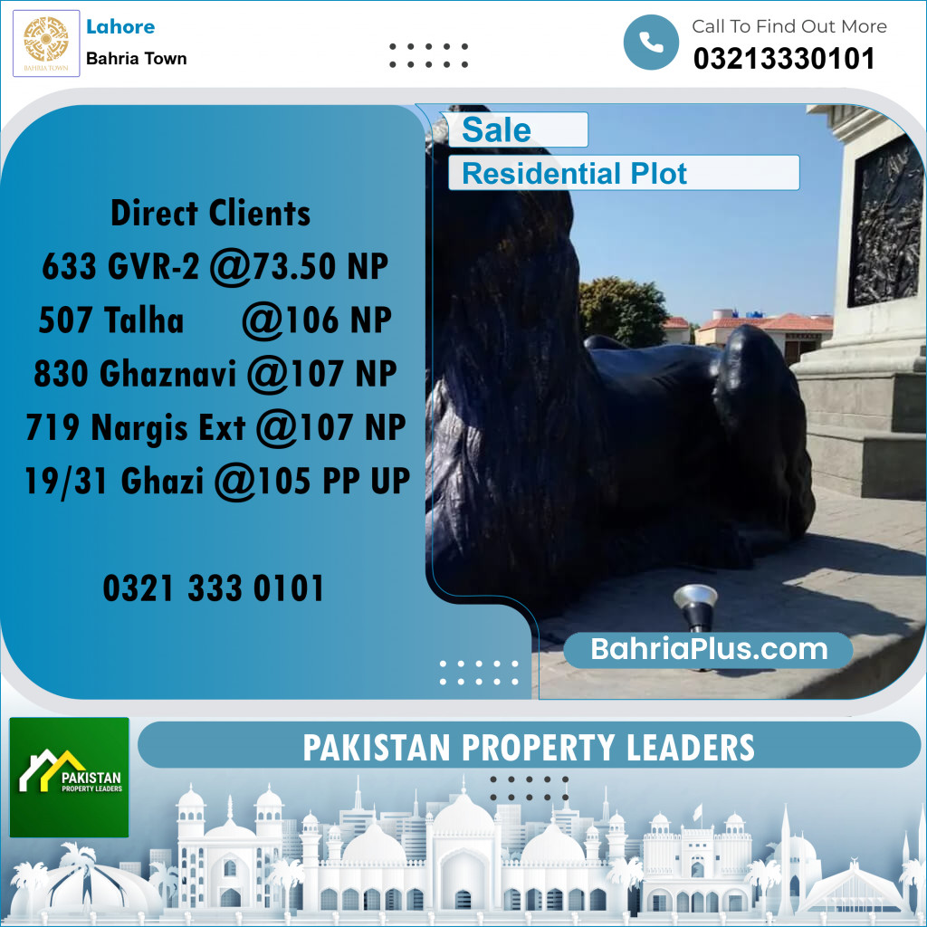Residential Plot for Sale in Golf Phase 2 -  Bahria Town, Lahore - (BP-165455)