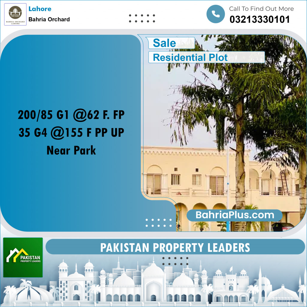 Residential Plot for Sale in Phase 4 - G1 Block -  Bahria Orchard, Lahore - (BP-165459)