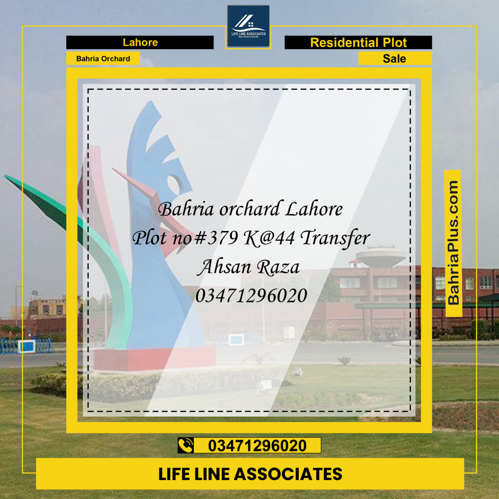 Residential Plot for Sale in Phase 2 - K Block -  Bahria Orchard, Lahore - (BP-165476)