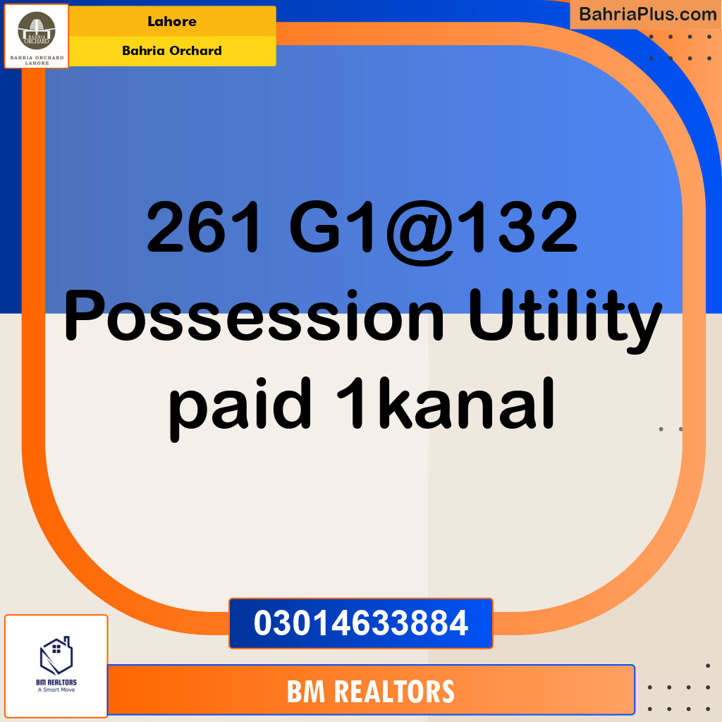 Residential Plot for Sale in Phase 4 - G1 Block -  Bahria Orchard, Lahore - (BP-165480)