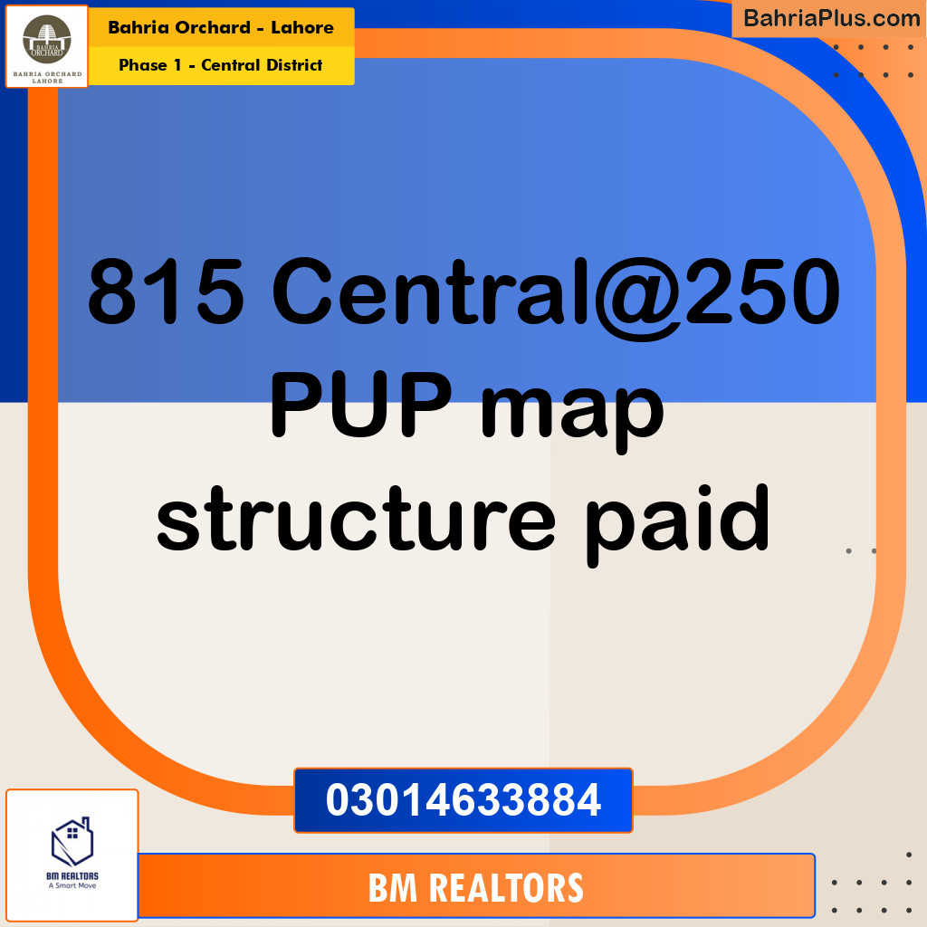 Residential Plot for Sale in Phase 1 - Central District -  Bahria Orchard, Lahore - (BP-165481)