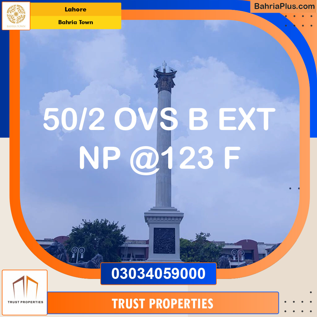 Residential Plot for Sale in Overseas B Ext -  Bahria Town, Lahore - (BP-165787)