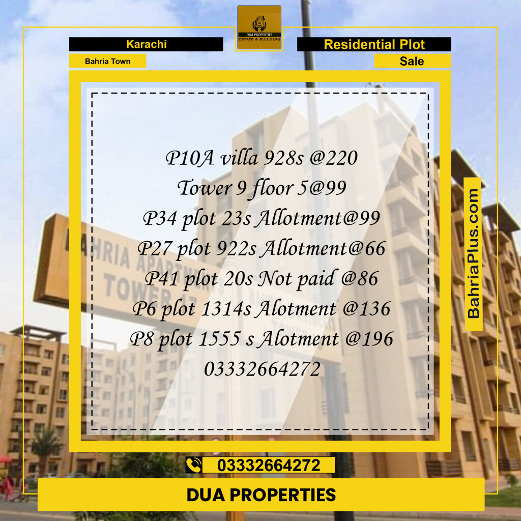 200 Sq. Yards Residential Plot for Sale in Precinct 10-A Villas -  Bahria Town, Karachi - (BP-165939)