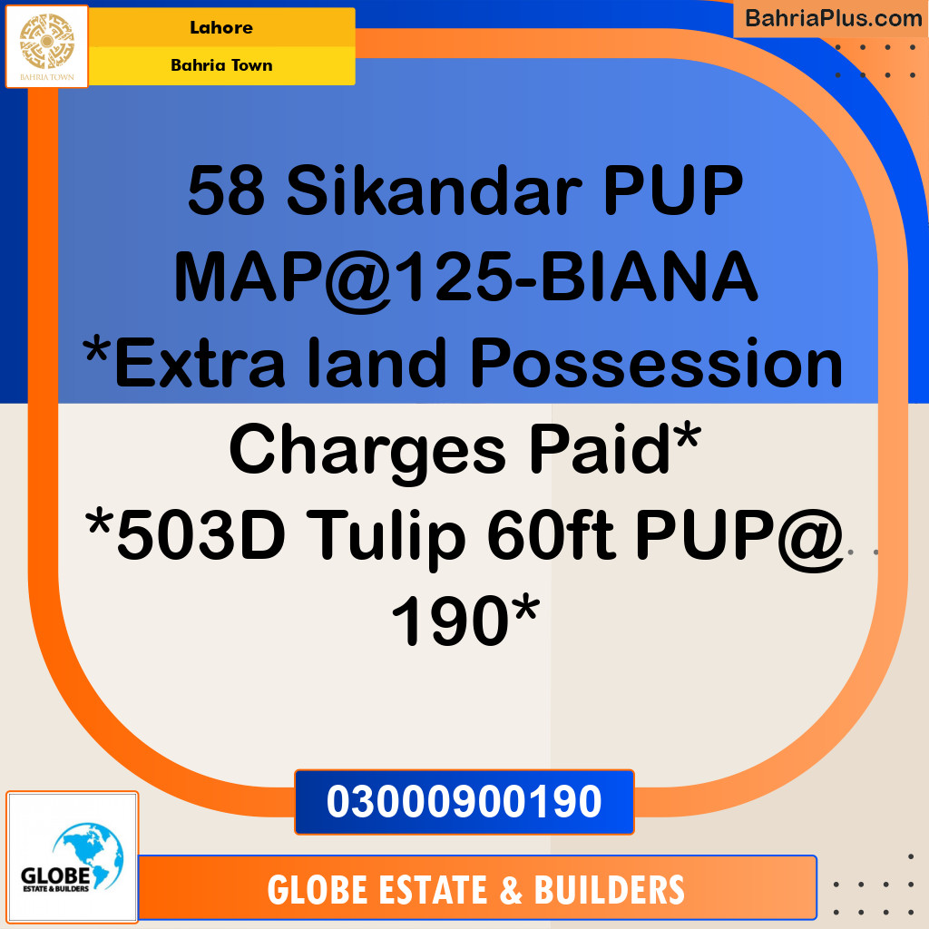 Residential Plot for Sale in Sector F - Sikander Block -  Bahria Town, Lahore - (BP-165961)