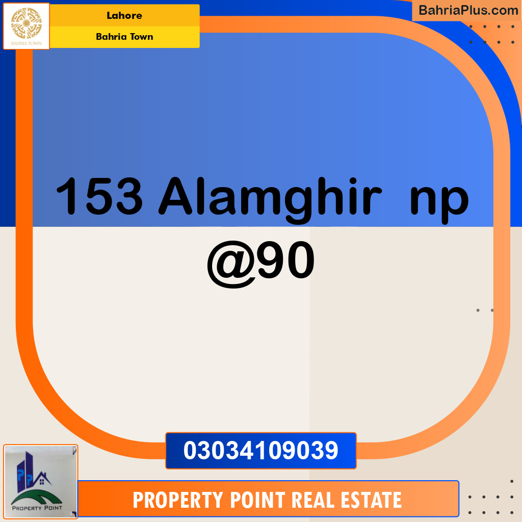 Residential Plot for Sale in Sector F - Alamgir Block -  Bahria Town, Lahore - (BP-166150)