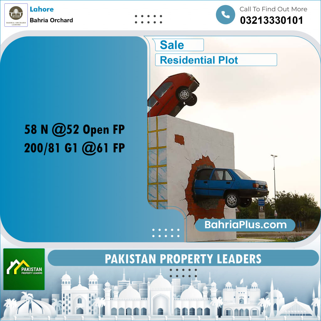 Residential Plot for Sale in Phase 2 - N Block -  Bahria Orchard, Lahore - (BP-166225)