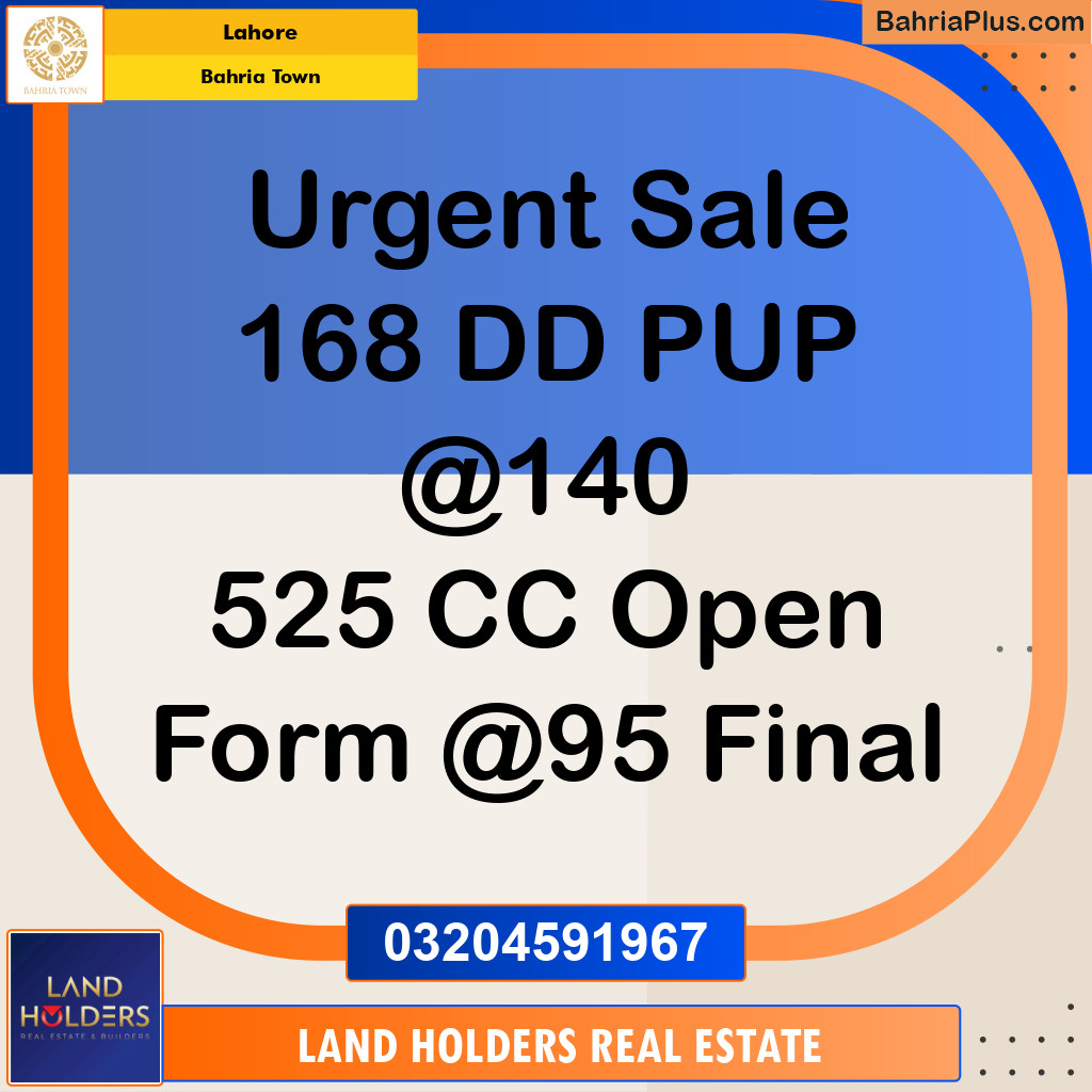 Residential Plot for Sale in Sector D - DD Block -  Bahria Town, Lahore - (BP-166274)
