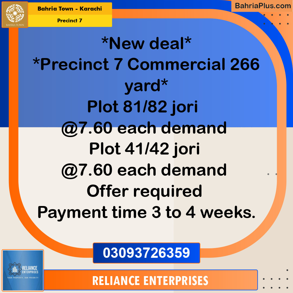 1000 Sq. Yards Residential Plot for Sale in Precinct 7 -  Bahria Town, Karachi - (BP-166285)