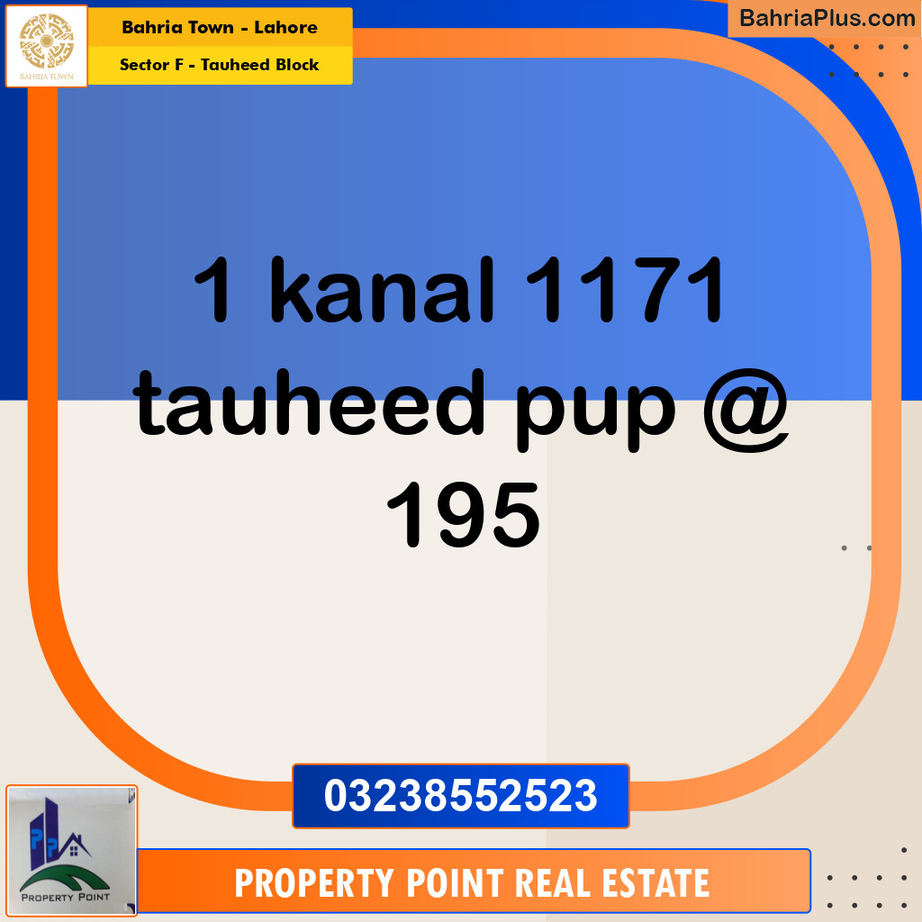 Residential Plot for Sale in Sector F - Tauheed Block -  Bahria Town, Lahore - (BP-166287)