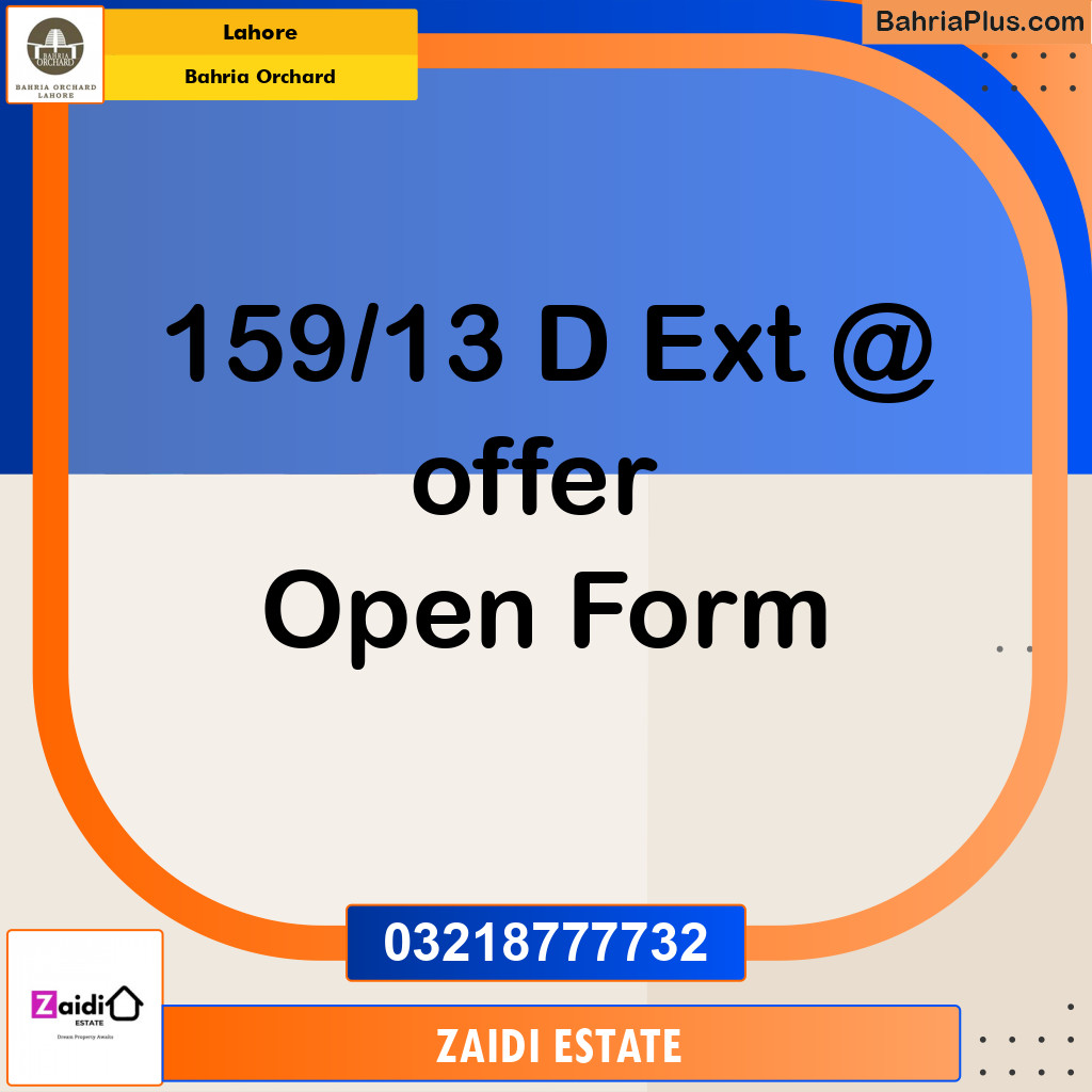 Residential Plot for Sale in Phase 2 - D Block -  Bahria Orchard, Lahore - (BP-166321)