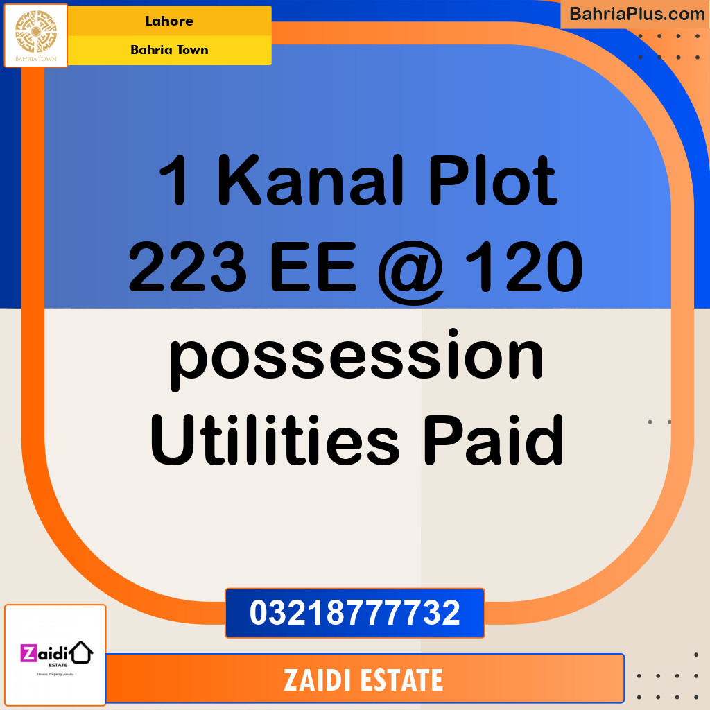 Residential Plot for Sale in Sector D - EE Block -  Bahria Town, Lahore - (BP-166327)