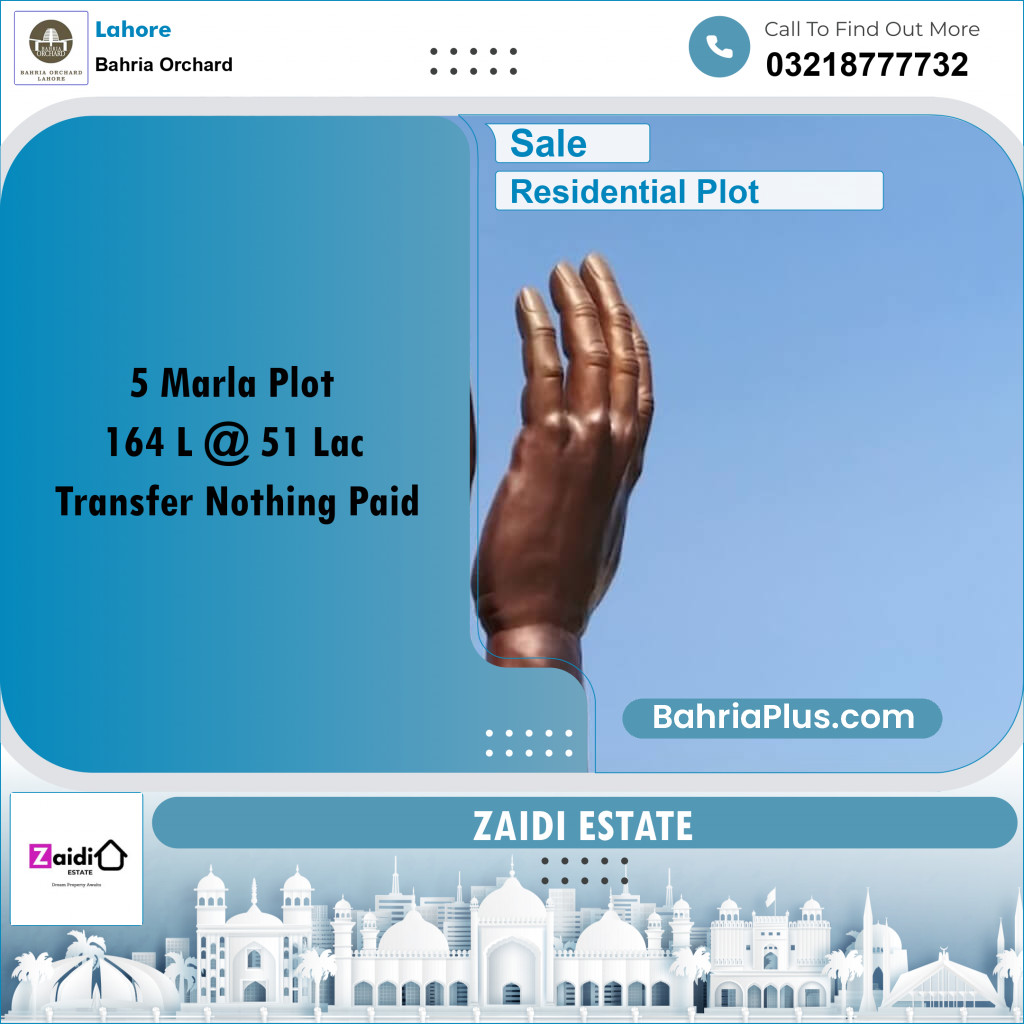 Residential Plot for Sale in Phase 2 - L Block -  Bahria Orchard, Lahore - (BP-166330)