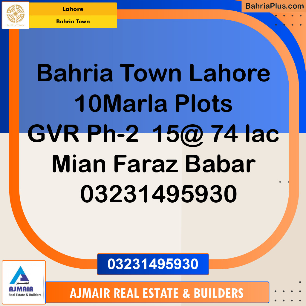 Residential Plot for Sale in Golf Phase 2 -  Bahria Town, Lahore - (BP-166369)