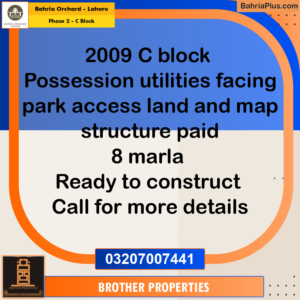 Residential Plot for Sale in Phase 2 - C Block -  Bahria Orchard, Lahore - (BP-166465)