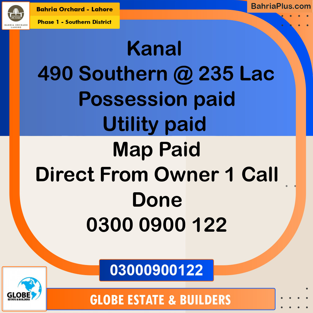 Residential Plot for Sale in Phase 1 - Southern District -  Bahria Orchard, Lahore - (BP-166502)