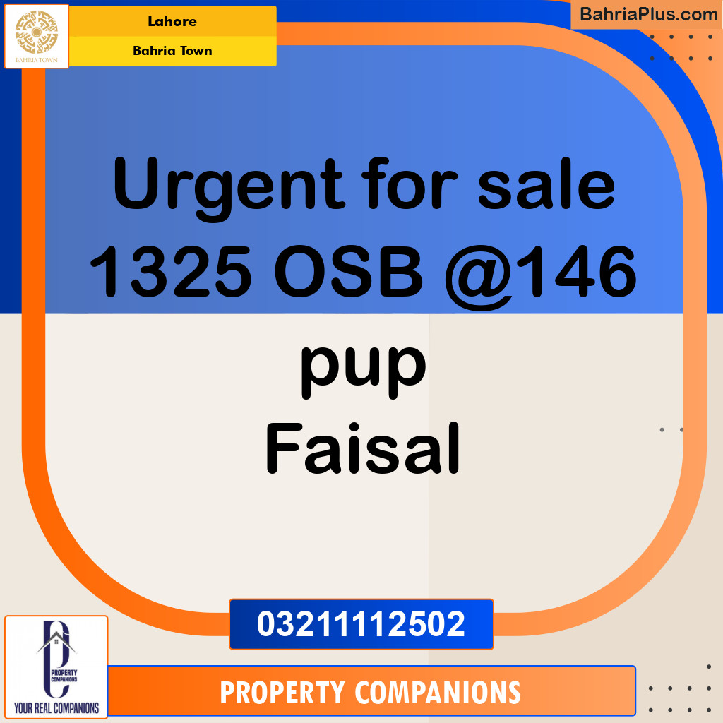 Residential Plot for Sale in Overseas B -  Bahria Town, Lahore - (BP-166724)