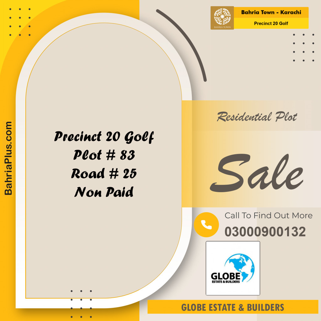 Residential Plot for Sale in Precinct 20 Golf -  Bahria Town, Karachi - (BP-166785)