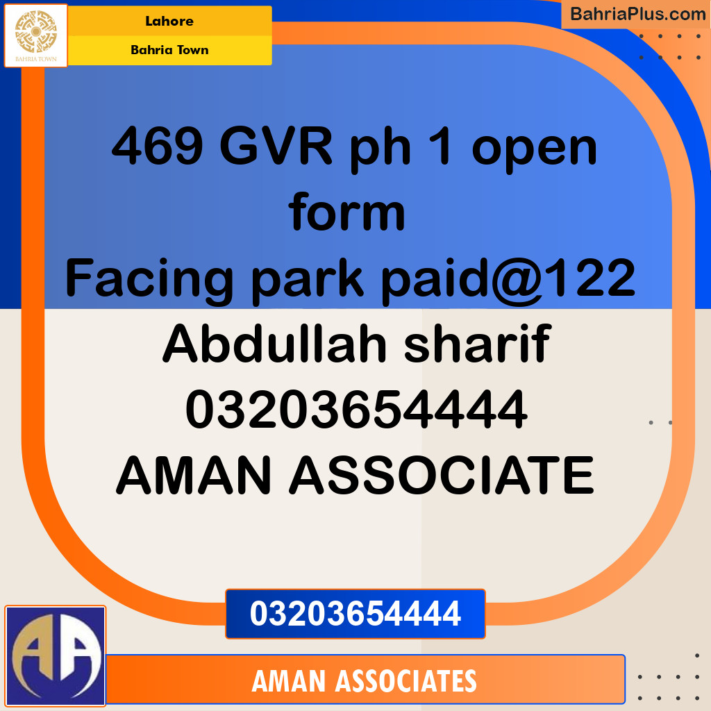 Residential Plot for Sale in Golf Phase 1 -  Bahria Town, Lahore - (BP-166863)