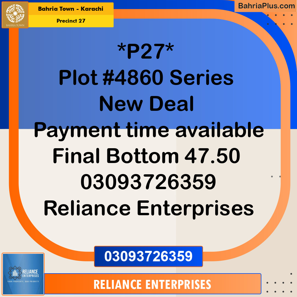 Residential Plot for Sale in Precinct 27 -  Bahria Town, Karachi - (BP-166967)