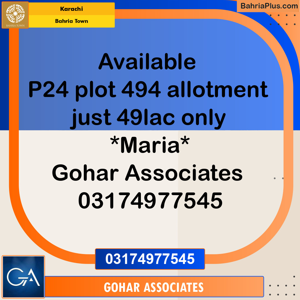 125 Sq. Yards Residential Plot for Sale in Precinct 24 -  Bahria Town, Karachi - (BP-167122)