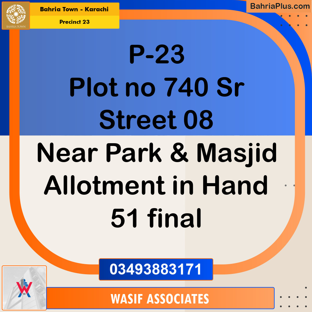 125 Sq. Yards Residential Plot for Sale in Precinct 23 -  Bahria Town, Karachi - (BP-167359)