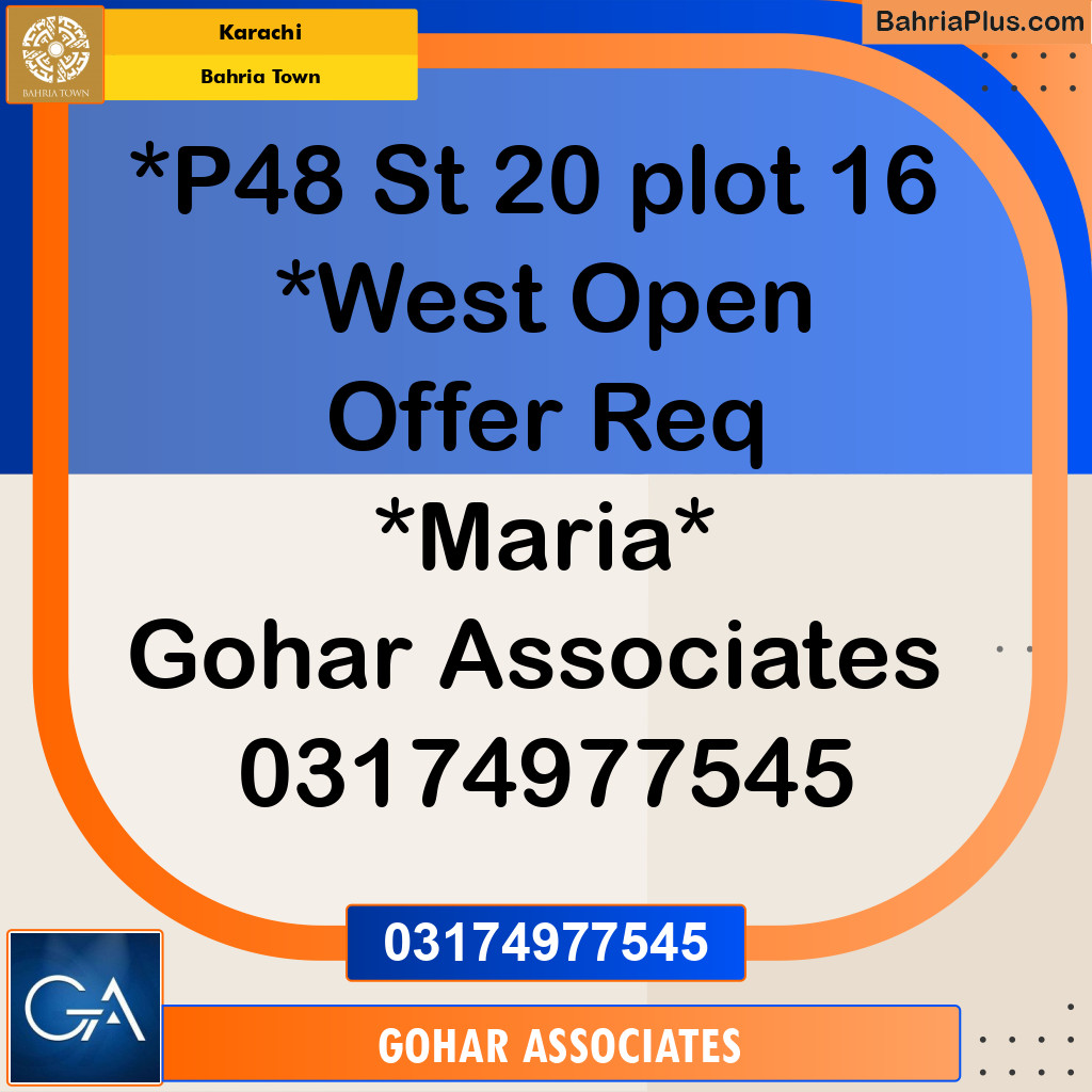 Residential Plot for Sale in Precinct 48 -  Bahria Town, Karachi - (BP-167445)