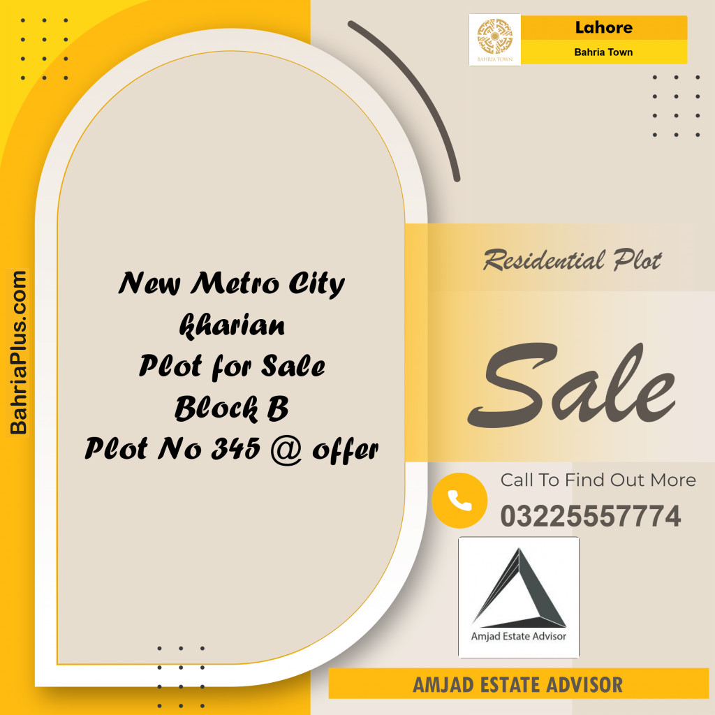 Residential Plot for Sale in Sector B - Ali Block -  Bahria Town, Lahore - (BP-167481)