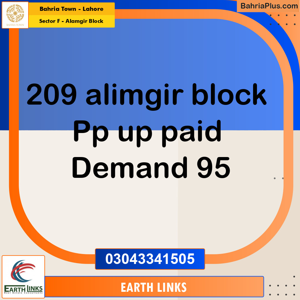 Residential Plot for Sale in Sector F - Alamgir Block -  Bahria Town, Lahore - (BP-167577)
