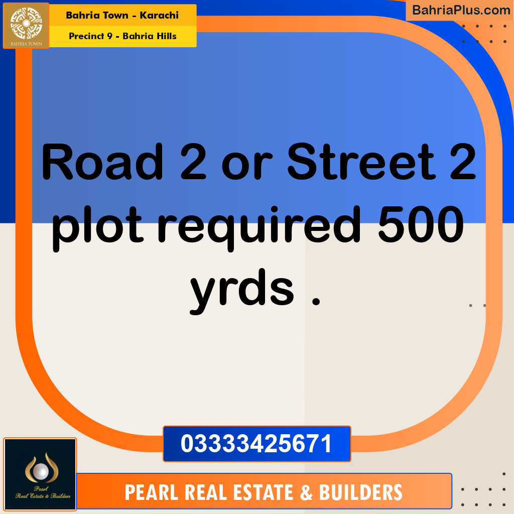 Residential Plot for Sale in Precinct 9 - Bahria Hills -  Bahria Town, Karachi - (BP-167601)