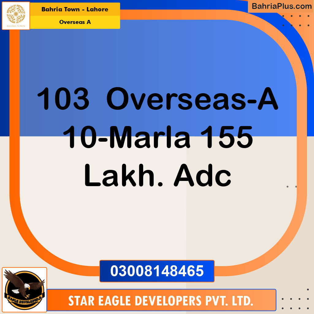 Residential Plot for Sale in Overseas A -  Bahria Town, Lahore - (BP-167623)