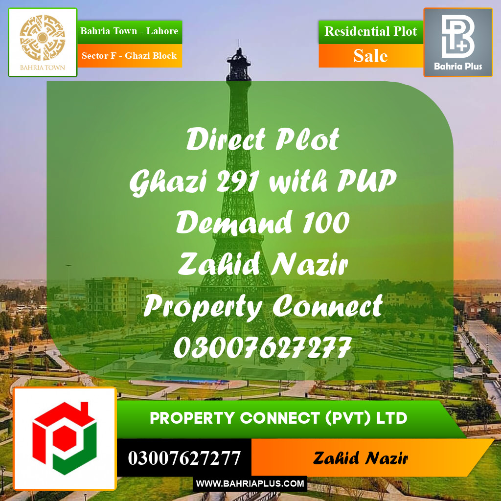 Residential Plot for Sale in Sector F - Ghazi Block -  Bahria Town, Lahore - (BP-167642)