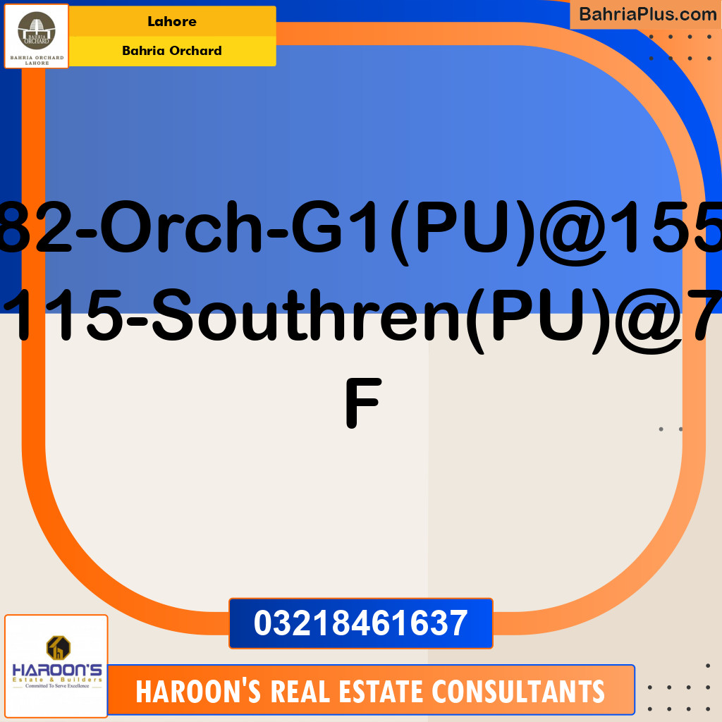 Residential Plot for Sale in Phase 4 - G1 Block -  Bahria Orchard, Lahore - (BP-167676)