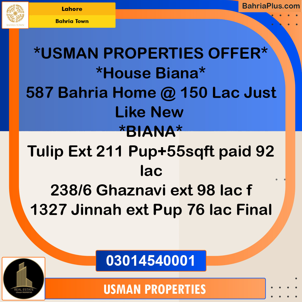 Residential Plot for Sale in Sector E - Bahria Homes -  Bahria Town, Lahore - (BP-167788)